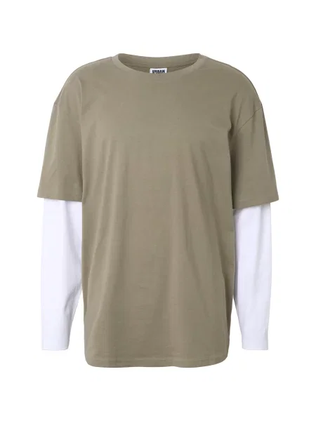 Urban Classics Tricou oliv alb