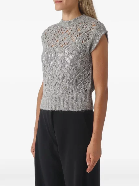 Vestă Max Mara tricotate gri