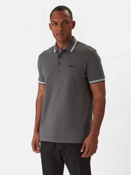 BOSS Tricou polo Paddy gri