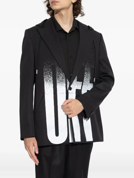 Geacă Off-white cu glugă alb