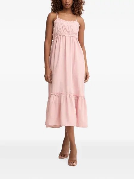 Rochie midi Fracomina cu volane roz