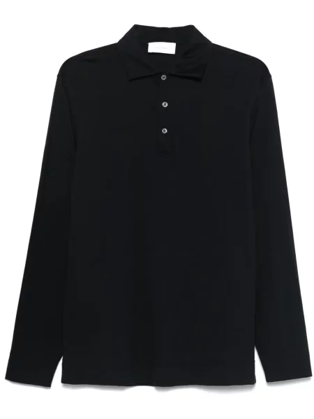 Polo Lardini cu mâneci lungi albastru
