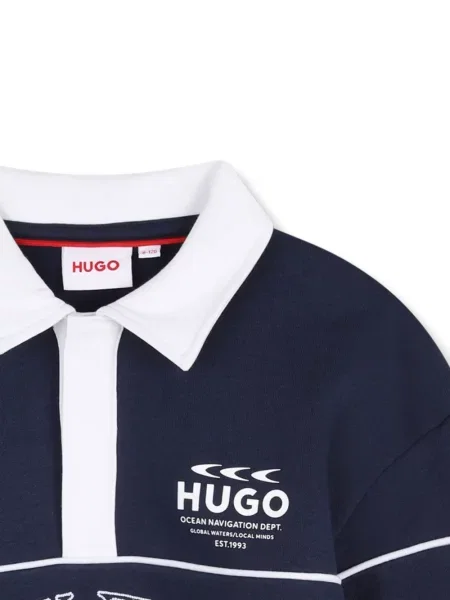 Koszulka polo dziecięca Hugo niebieska