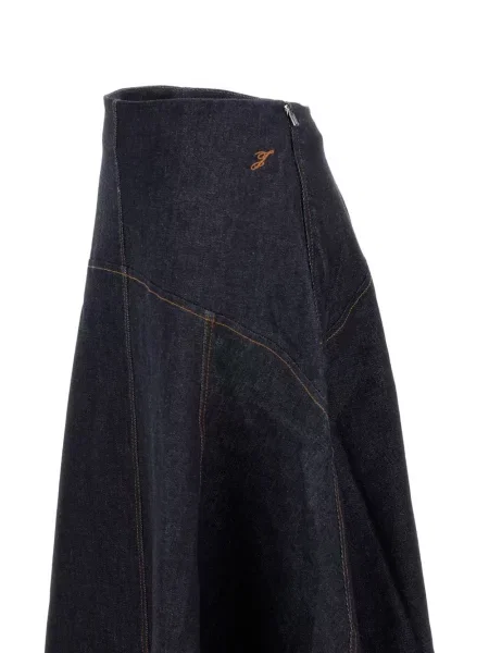 Fustă din denim Jacquemus albastru