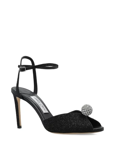 Sandale Jimmy Choo de cristal negru