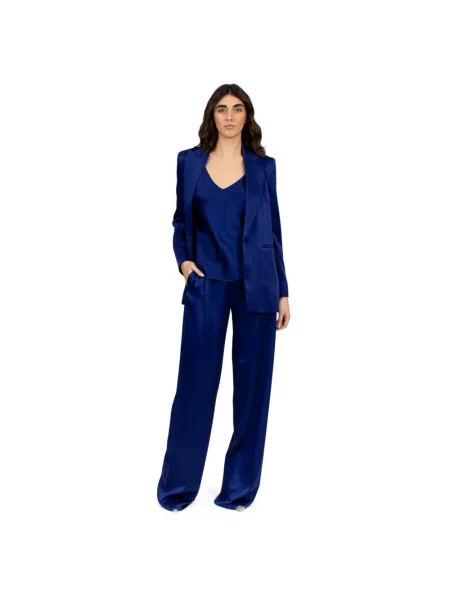 Spodnie Max Mara Studio niebieskie