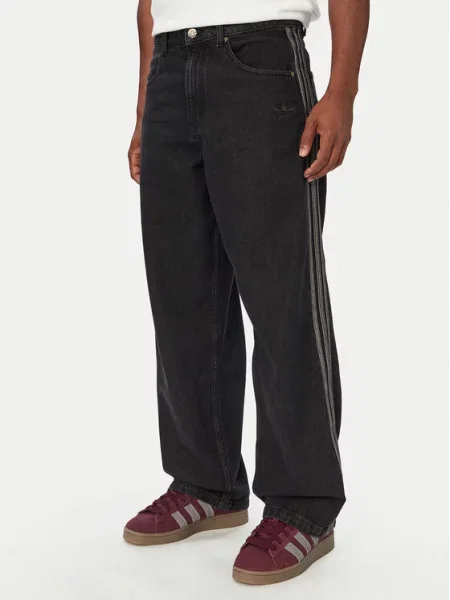 Adidas Джинси Sst Denim Jeans Mid-Rise Straight Leg чорний