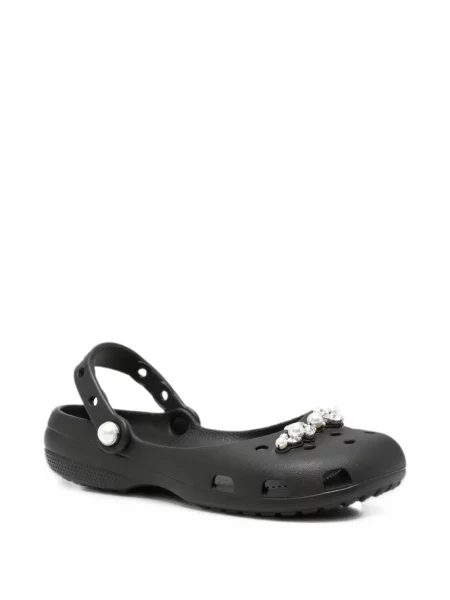 Mules Crocs με μαργαριτάρια μαύρο