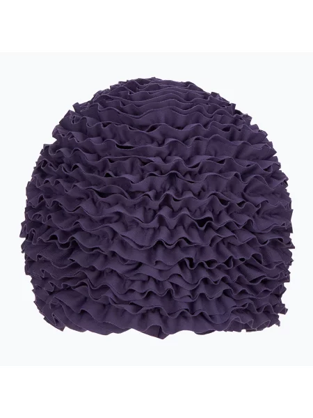 Дамска шапка за плуване Fashy Exclusive Frill лилаво виолетово