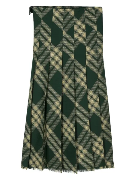 Vilnonis plisuotas sijonas Burberry žalia