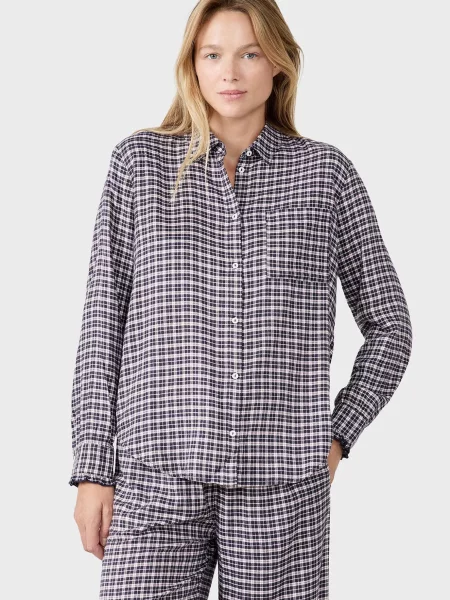 Картата сорочка Etam синя