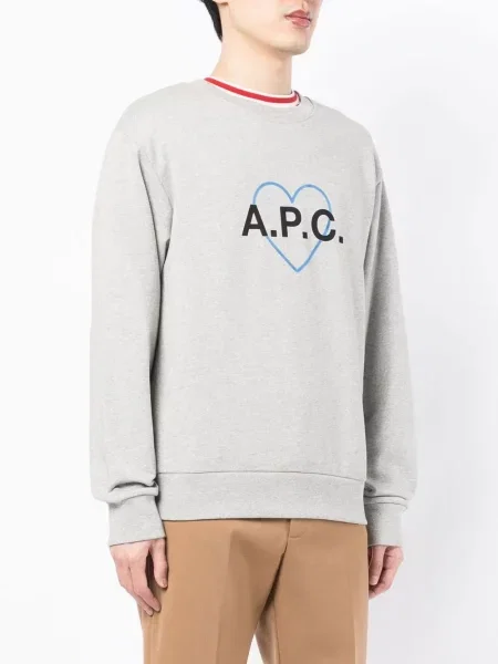 Mikina A.p.c. s potiskem šedá