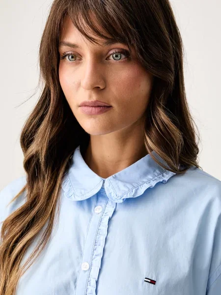 Tommy Jeans риза дамска от синьо