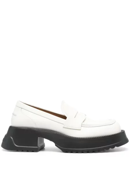 Pantofi loafer Marni din piele alb