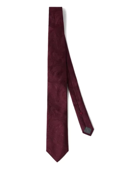 Μεταξωτή γραβάτα Brunello Cucinelli κόκκινο