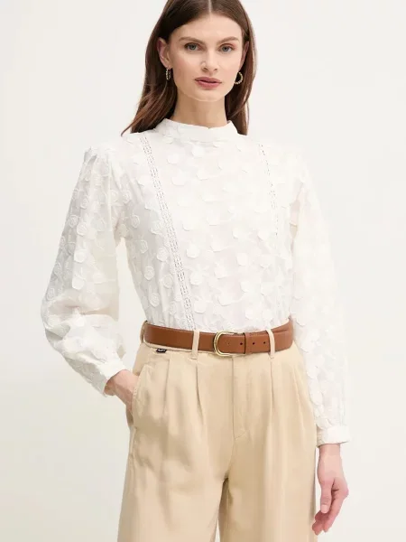 Hoss Intropia bluzka gładka biały