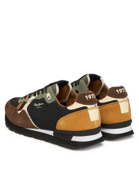 Pepe Jeans Sneakersy Brit Prints M hnedá