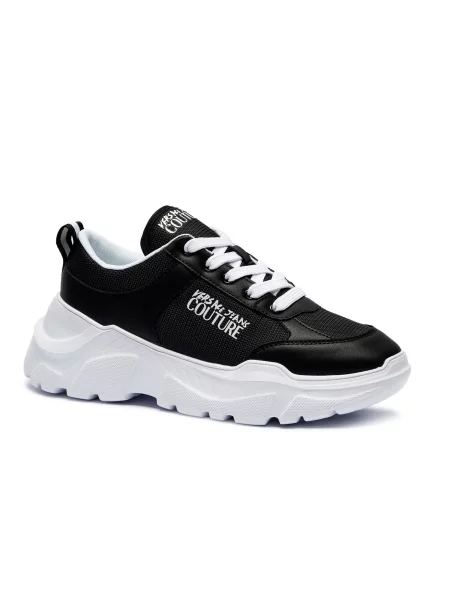 Versace Jeans Couture Sneakers cu adaos de piele negru