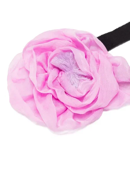 Colier Parlor de mătase cu model floral violet