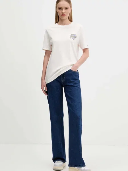 Kratka majica Tommy Jeans bež