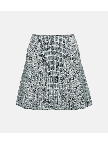 Spódnica Alaã¯a z nadrukiem żakardowa niebieska