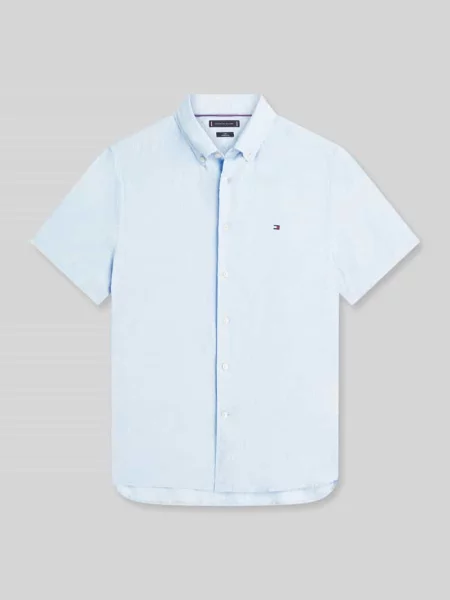 Koszula z krótkim rękawem o kroju regular fit z czystego lnu Tommy Hilfiger