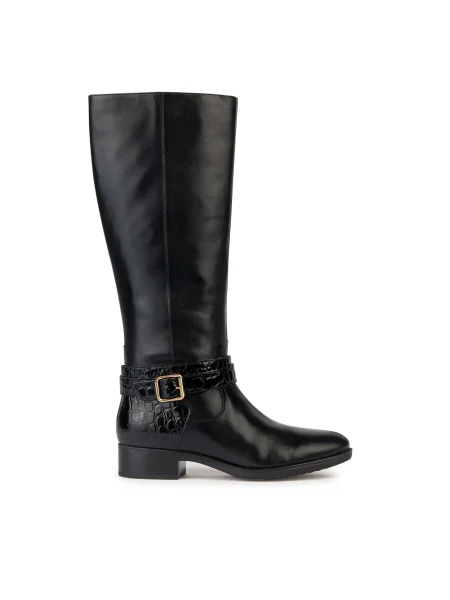 Geox Cizme lungi riding D Felicity negru