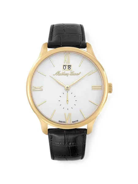 Ceas Mathey Tissot din piele alb