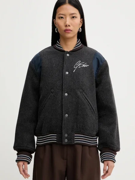 G-Star jachetă bomber din lână de tranziție gri