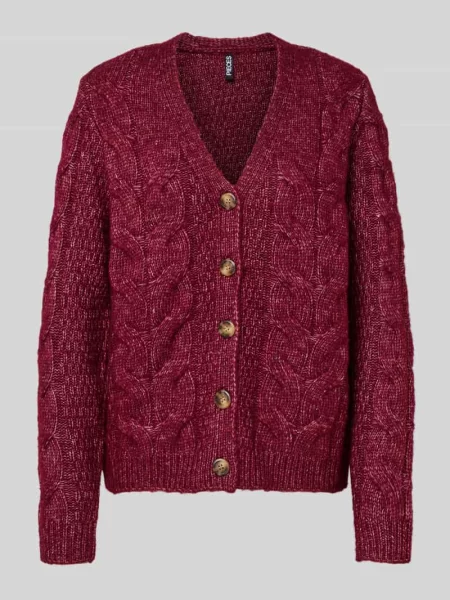 Kurtka z dzianiny o kroju regular fit z dodatkiem wełny model ‘NINA’ Pieces