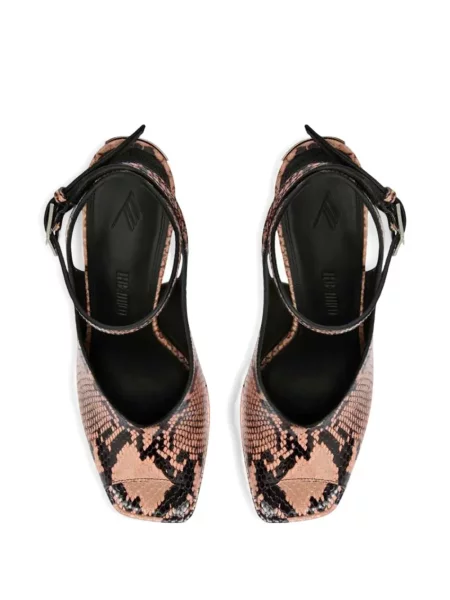 Pantofi cu toc The Attico din piele cu imagine roz
