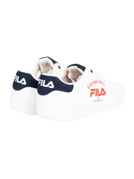 Sneakersy Fila skórzane z logo białe