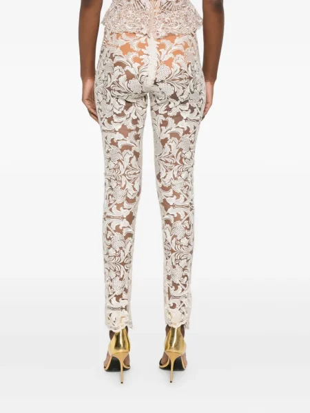 Leggings Gemy Maalouf cu model floral din dantelă
