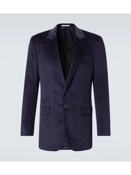 Sacou Gabriela Hearst de catifea cord albastru