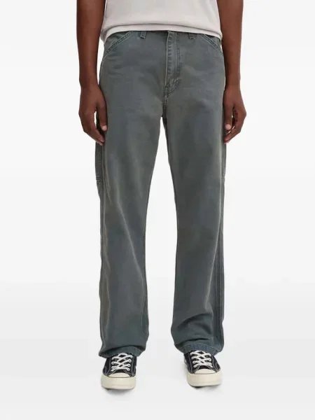 Blugi drepți Levi's® zdrențuiți negru