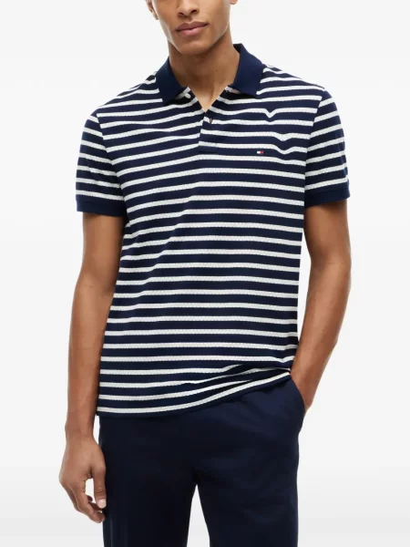 Hímzett pólóing Tommy Hilfiger kék