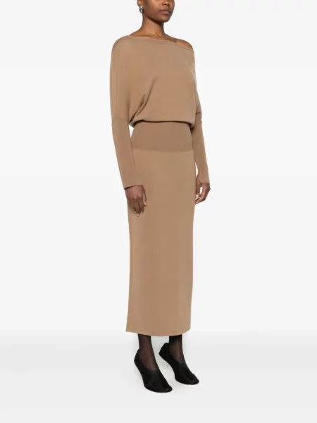 Rochie midi Simkhai până la genunchi de costum maro