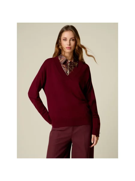 Sweter Oltre czerwony