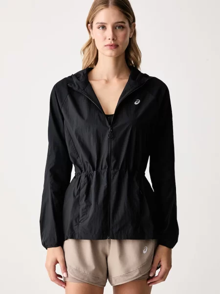 Asics geacă sport pentru femei ROAD PACKABLE JACKET negru