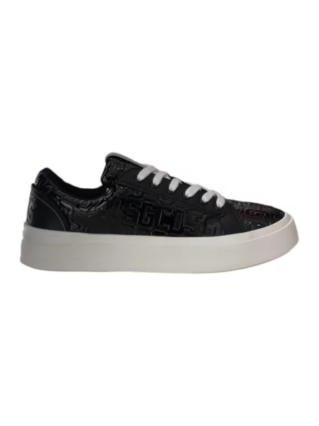 Lakierowane sneakersy Gcds skórzane czarne