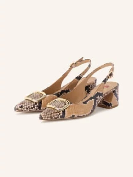 Högl Czółenka Typu Slingback beige beżowa
