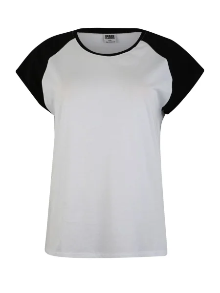 Urban Classics Tricou negru alb