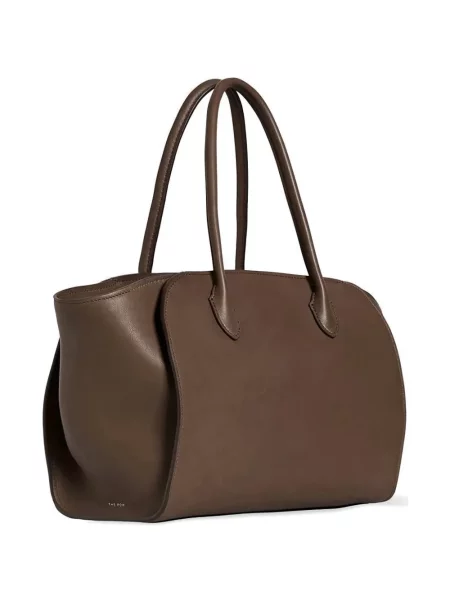 Geantă shopper The Row din piele maro