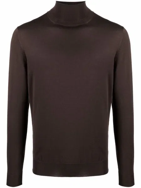 Pulover Dell'oglio din lână merinos maro