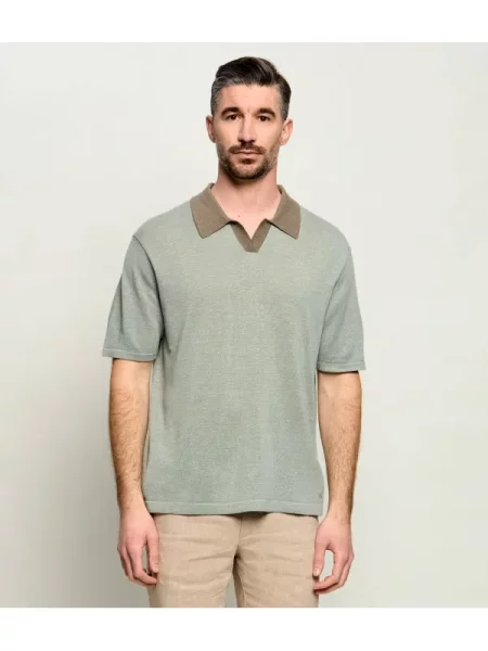 Tricou polo Calvin Klein de in verde