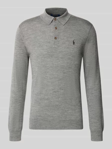 Koszulka Ralph Lauren z wełny merino szara