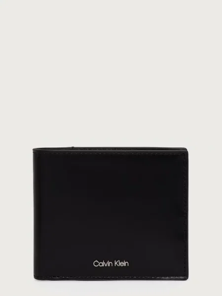 Calvin Klein sada peňaženky a kľúčenky pánska kožená čierna