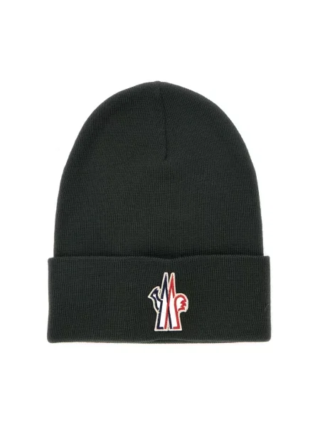 Czapka Moncler wełniana zielona