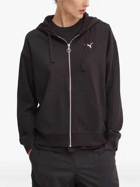 Hanorac cu glugă Puma cu broderie negru