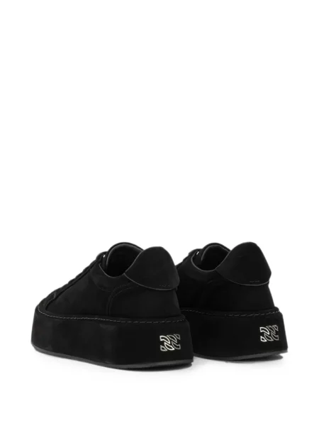 Sneakerși Casadei din piele de căprioară cu platformă negru